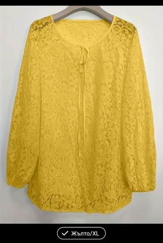 Дамска блуза Лора Туника, Елегантен, Жълт - град Монтана | Дамски Дрехи - снимка 4