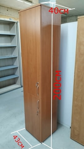 Еднокрил гардероб с рафтове със заключване - Офис шкафове 54/200/40 - снимка 4