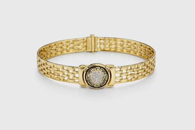 Златна гривна-15.40гр. Сребро, Unisex, Сертификат - Да - град Велико Търново | Гривни - снимка 1