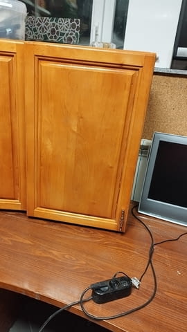 Кухненски шкафофе горен ред с врати от масив цвят череша 80/50 - 54/32см - снимка 3