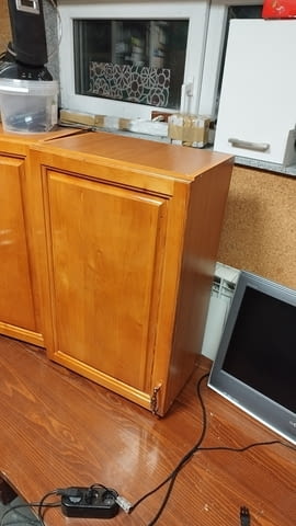 Кухненски шкафофе горен ред с врати от масив цвят череша 80/50 - 54/32см - снимка 7