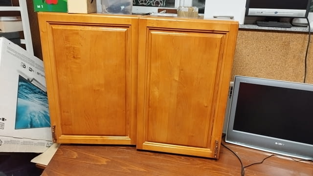 Кухненски шкафофе горен ред с врати от масив цвят череша 80/50 - 54/32см - снимка 12