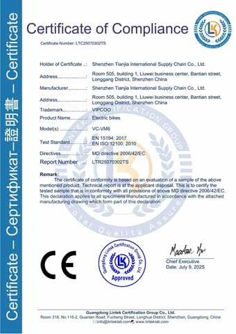 Електрически велосипед/колело VIPCOO VM6 750W 18.2AH - град Разград | Други - снимка 8