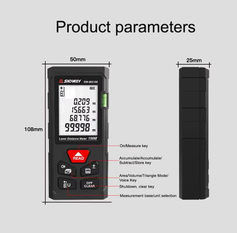 Лазерна ролетка 100м SNDWAY - град София | Инструменти - снимка 3
