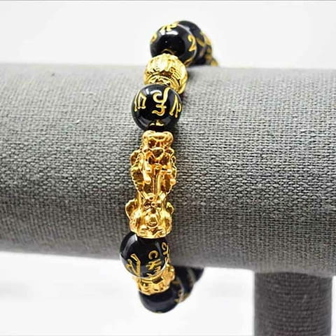 Фън Шуй гривна за богатство, щастие и късмет, унисекс Unisex, Oбcидиaн, Гаранция - Не - град София | Гривни - снимка 3