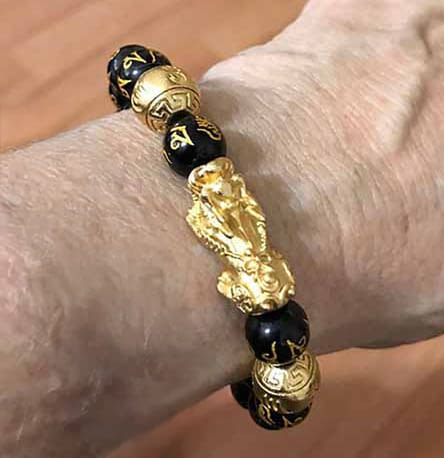 Фън Шуй гривна за богатство, щастие и късмет, унисекс Unisex, Oбcидиaн, Гаранция - Не - град София | Гривни - снимка 4