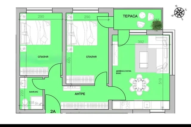 Тристаен Апартамент, Смирненски 3-стаен, 90 м2, Тухла - град Пловдив | Апартаменти - снимка 8