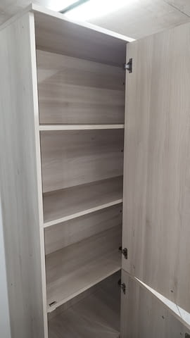 Гардероб еднокрил с рафтове 93/204/40 - ъгъллов гардероб с две врати - снимка 2