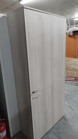 Гардероб еднокрил с рафтове 93/204/40 - ъгъллов гардероб с две врати - снимка 3