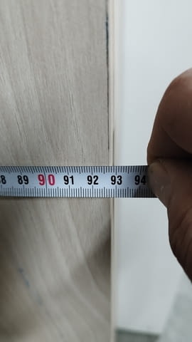 Гардероб еднокрил с рафтове 93/204/40 - ъгъллов гардероб с две врати - снимка 4