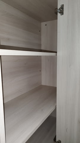 Гардероб еднокрил с рафтове 93/204/40 - ъгъллов гардероб с две врати - снимка 5