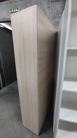 Гардероб еднокрил с рафтове 93/204/40 - ъгъллов гардероб с две врати - снимка 7