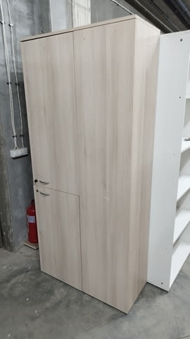 Гардероб еднокрил с рафтове 93/204/40 - ъгъллов гардероб с две врати - снимка 9