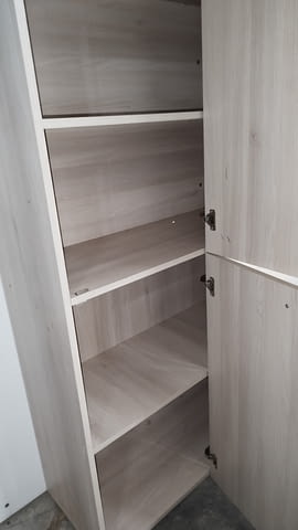 Гардероб еднокрил с рафтове 93/204/40 - ъгъллов гардероб с две врати - снимка 11