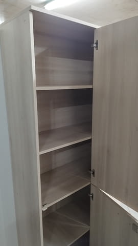 Гардероб еднокрил с рафтове 93/204/40 - ъгъллов гардероб с две врати - снимка 12