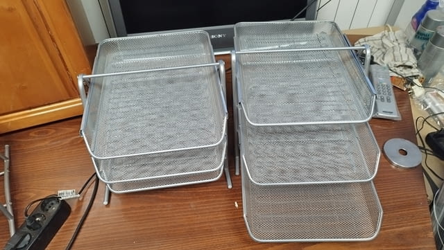 Поставка за документи - Метален органайзер за документи с 3 рафта - снимка 3