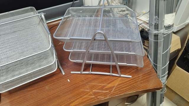 Поставка за документи - Метален органайзер за документи с 3 рафта - снимка 4