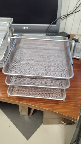 Поставка за документи - Метален органайзер за документи с 3 рафта - снимка 6