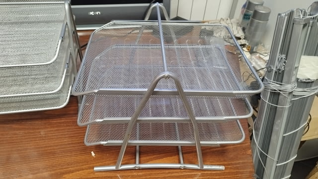 Поставка за документи - Метален органайзер за документи с 3 рафта - снимка 7