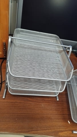 Поставка за документи - Метален органайзер за документи с 3 рафта - снимка 8