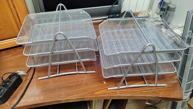 Поставка за документи - Метален органайзер за документи с 3 рафта - снимка 9