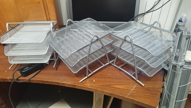 Поставка за документи - Метален органайзер за документи с 3 рафта - снимка 11