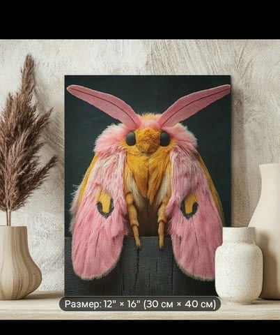 Розов моден Молец Модернизъм - град Монтана | Картини - снимка 1