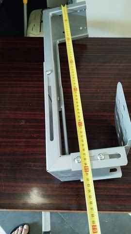 Метална поставка за компютър - Поставка за PC кутия за монтаж към бюро - снимка 8