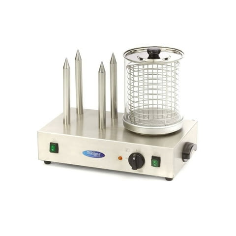 Комбинирана машина за хот дог – с 4 шиша и подгряващ цилиндър