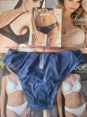 SieLei S, M черни, розови, сини, шампанско италиански прозрачни слипове Сиелей дантелен слип от тюл - снимка 6