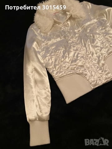 Бяло сатенено яке Tally Weijl с пухкава яка, city of Sofia | Women’s Clothes - снимка 4