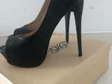 Кожени обувки на платформа и високи токчета, нови!