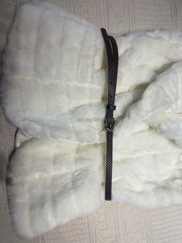 Пухкав бял елек от еко кожа с колан M, White - city of Sofia | Women’s Clothes - снимка 9