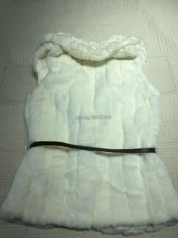Пухкав бял елек от еко кожа с колан M, White - city of Sofia | Women’s Clothes - снимка 10