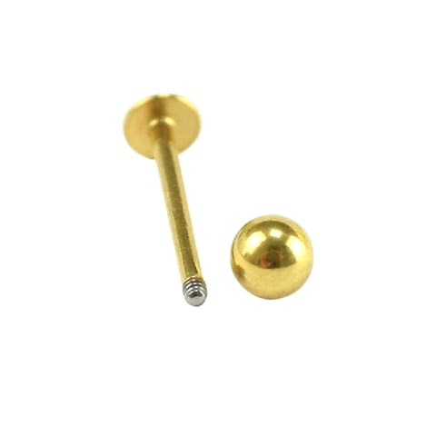 Златен пиърсинг лабрет с цирконий - city of Sofia | Other - снимка 5