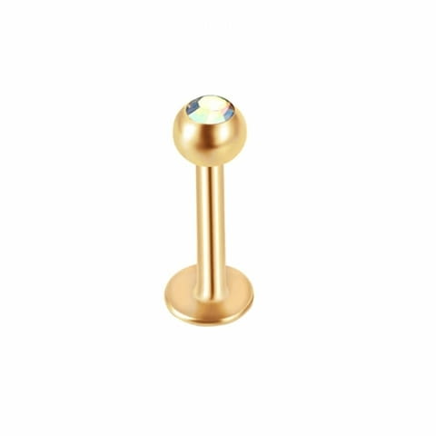 Златен пиърсинг лабрет с цирконий - city of Sofia | Other - снимка 11