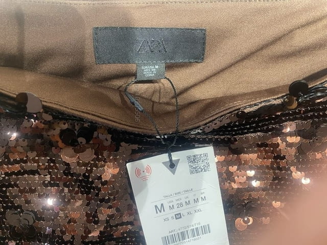 Пола с паети и цветя, ZARA нова M, Елегантен, Кафяв - град София | Дамски Дрехи - снимка 5