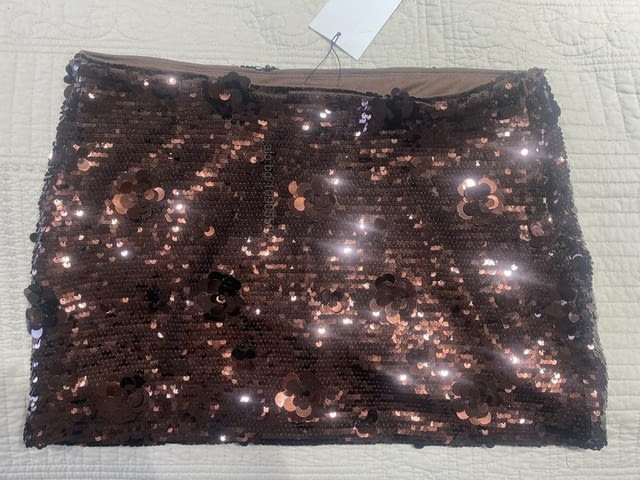 Пола с паети и цветя, ZARA нова M, Елегантен, Кафяв - град София | Дамски Дрехи - снимка 7