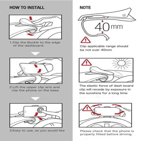 Поставка Щипка Стойка за телефон навигация за табло на автомобил кола - снимка 8