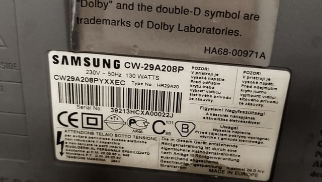 Samsung CW -29A208P цветен телевизор с кинескоп 29 инча, град София | Телевизори / Декодери - снимка 3