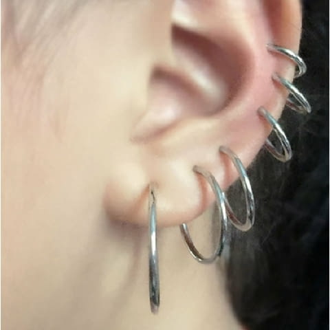 Фалшива обица за поставяне на ухото или устната - city of Sofia | Earrings - снимка 4