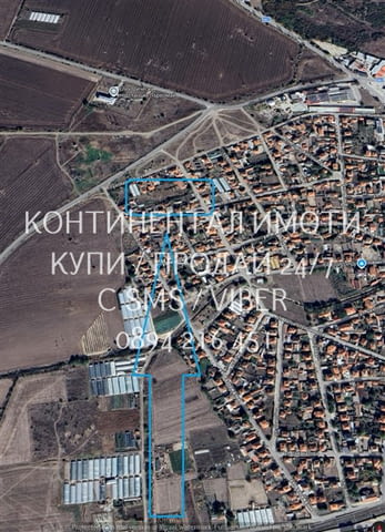 Код 63161. Голям делим парцел 1750м2 къщи до ток и вода - идеално за жилищно застрояване в момента и - снимка 2
