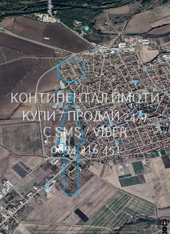 Код 63161. Голям делим парцел 1750м2 къщи до ток и вода - идеално за жилищно застрояване в момента и - снимка 3