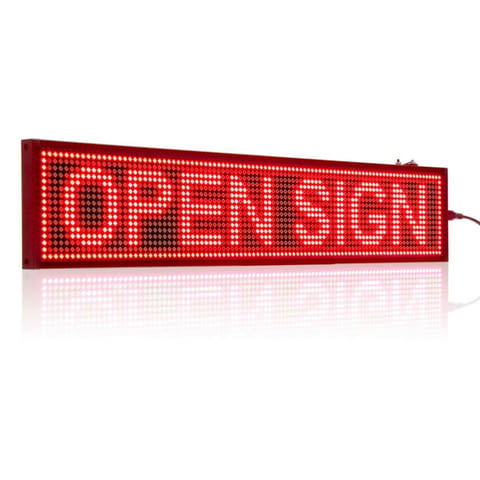 Външна светлинна реклама, MaxSTER, тип червен LED панел, Ultrabright LEDs, 100 x 20 cm - снимка 2