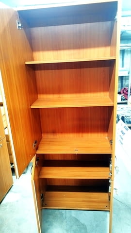 Двукрил гардероб с четири врати - Офис шкаф с рафтове 80/35/200 см - снимка 2