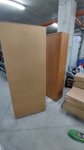 Двукрил гардероб с четири врати - Офис шкаф с рафтове 80/35/200 см - снимка 4