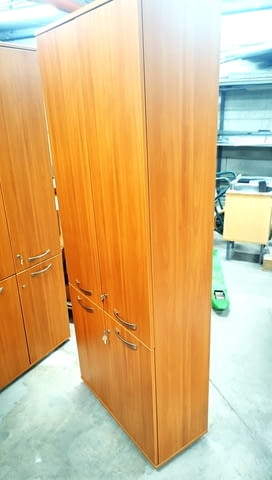 Двукрил гардероб с четири врати - Офис шкаф с рафтове 80/35/200 см - снимка 5