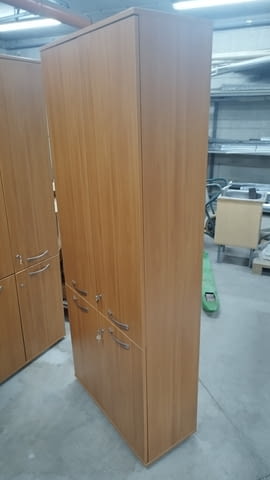 Двукрил гардероб с четири врати - Офис шкаф с рафтове 80/35/200 см - снимка 7