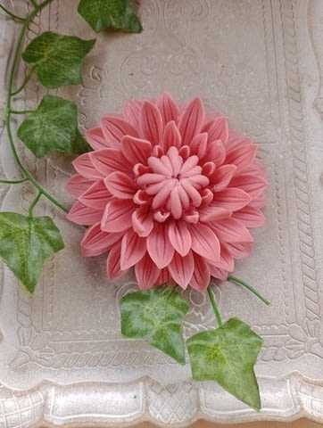 Декоративен, ароматен, карвинг сапун с форма на цвете далия, свежест и настроение за всеки дом - снимка 4