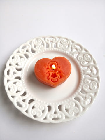 Ароматни чаени свещички сърце с ключалка, 10бр. в комплект, за романтика - снимка 2